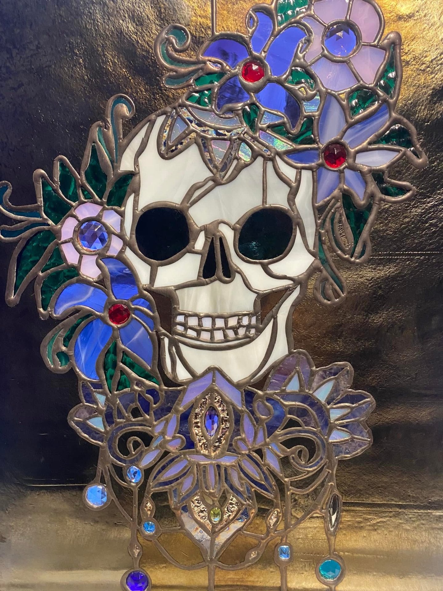 Floral Skull — Blue & Purple